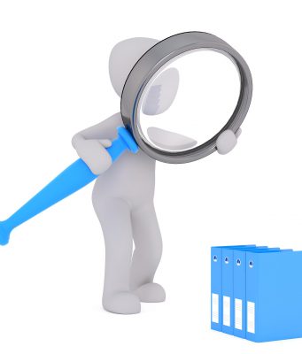 Entreprises, combien de temps devez-vous conserver vos documents ? dessin homme avec loupe